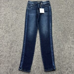 KanCan Jeans Womens 5/26 Blue Super Skinny High Rise Dark Wash Preppy City Denim
